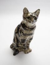 Winstanley cat in seated position. Height approx 34cm. Signature and 7 to the base. No signs of