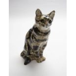 Winstanley cat in seated position. Height approx 34cm. Signature and 7 to the base. No signs of