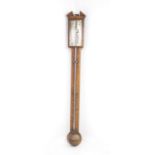 John Whitehurst and Sons - an early 19th century stick barometer, circa 1810, 97cm in length No