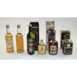 A collection of whiskey to include: 1. Chivas Regal blended Scotch Whiskey 12 year old, 75cl, 1