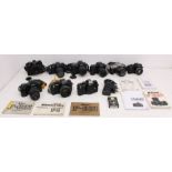 Nikon: A collection of eight assorted Nikon cameras to comprise: Nikon EM with Nikon Series E 50mm