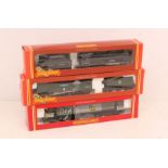 Hornby: A collection of three boxed Hornby, OO Gauge locomotives to comprise: R705, R074 and R324.