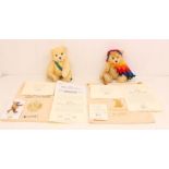 Steiff: A pair of bagged Steiff bears: Teddybar Schloss Schonbrunn, Limited Edition 58 of 1500,