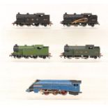 Hornby: A collection of five unboxed Hornby Dublo, OO Gauge 3-rail locomotives to comprise: LNER