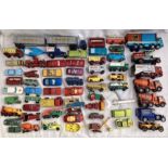 Matchbox: A collection of assorted playworn, diecast vehicles, mostly consisting of Matchbox