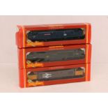 Hornby: A collection of three boxed Hornby, OO Gauge diesel locomotives to comprise: R402 (tear