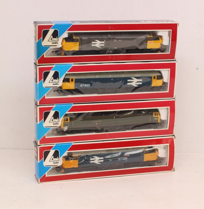 Lima: A collection of four boxed Lima, OO Gauge diesel locomotives, to comprise references: