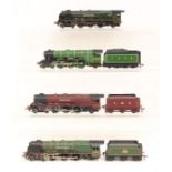 Hornby: A collection of four unboxed Hornby Dublo, OO Gauge, 3-rail locomotives to comprise: Duchess