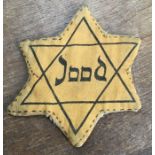 Dutch Concentration Camp Star of David badge.