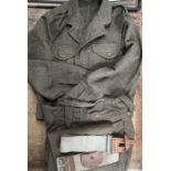 British military 1949 pattern Battledress tunic (Brest 38”-39”, Waist 33” 34”), trousers (30”-31”)