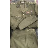 WW2 & post war Uniform belonging to Captain John Mantell M.B.E of the Warwickshire Regiment (son