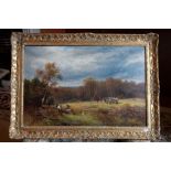 George Turner the Younger (1843-1910)  Timber Clearing, Knowle Hill, Derbyshire  Signed, titled on