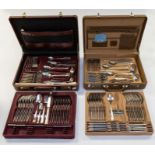 A German Kaiserbach steel cutlery set (incomplete) and another German steel cutlery set by Rosenbaum