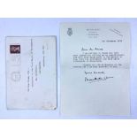 Louis Mountbatten, 1st Earl Mountbatten of Burma (1900-1979). Typed letter signed on Broadlands