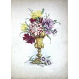 Botany. A collection of 19th-century hand-coloured lithographs depicting bouquets of flowers, 24
