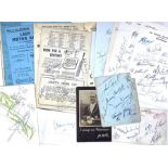 Signed cricket team sheets for South Africa in UK, 1955 & 1960, Australia 1956, 1958, 1961, Pakistan