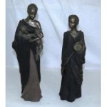 Two resin African figures from "Soul Journeys", Muru 0858/9000 and Aisha  1952/9000