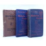 Two vintage Michelin guides, 1922 & 1923, and a Dunlop guide (3)