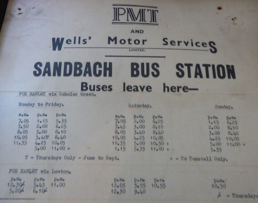 PMT ( Potteries Motor Traction ) Co Ltd, Stoke on Trent Bus departure wall mounted encased - Image 8 of 8