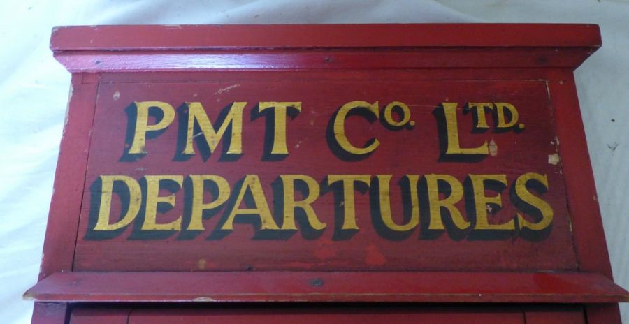 PMT ( Potteries Motor Traction ) Co Ltd, Stoke on Trent Bus departure wall mounted encased - Image 5 of 8