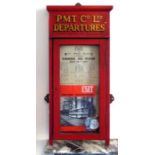 PMT ( Potteries Motor Traction ) Co Ltd, Stoke on Trent Bus departure wall mounted encased