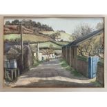 Rachel Thomas, Winter in Devon, signed & dated l.l., Xmas 1946, watercolour, 24cm by 34cm,