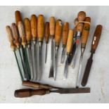 A collection of chisels