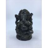 An Indian carved soapstone figure of Ganesha, height 13.8cm.