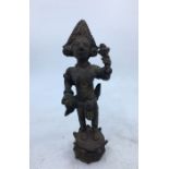 A 20th century Indian white metal figure of a deity, height 20cm.
