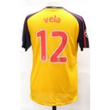 Arsenal: An Arsenal away football shirt, match issued, 2008-09, short-sleeved, Vela 12, Size L,