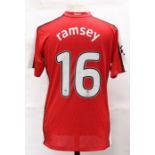 Arsenal: An Arsenal home football shirt, match issued, 2008-2009, short-sleeved with Champions