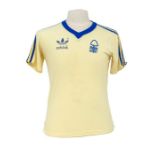 Nottingham Forest: A Nottingham Forest, 1977-81 short-sleeved away shirt, Size unknown, no