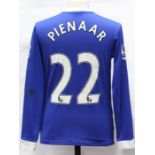 Everton: An Everton home football shirt, match worn for the game between Everton and Manchester