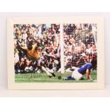 Football: A mounted print of Pele, signed by Pele. With certificate of authenticity.