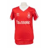 Nottingham Forest: A Nottingham Forest, Football League Cup Final 1980 shirt, with stitched text