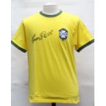 Brazil: A signed Retake Brazil shirt, signed by Edson Pele, with certificate of authenticity from A1