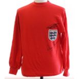 World Cup: A 1966 World Cup Final REPLICA shirt, Toffs, signed by Martin Peters and Geoff Hurst,