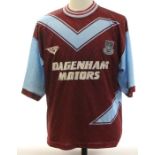 West Ham United: A West Ham United, 1993-95 home shirt, Size 42/44", Pony, Dagenham Motors