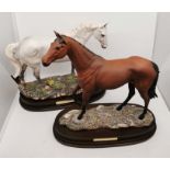 Two Royal Doulton limited edition figures of horses by J.G. Tongue. Red Rum DA 218, 37cm high on