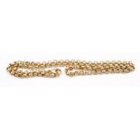 A 9ct gold belcher chain. Approximately 22.7 grams and 48cms in length. (1)