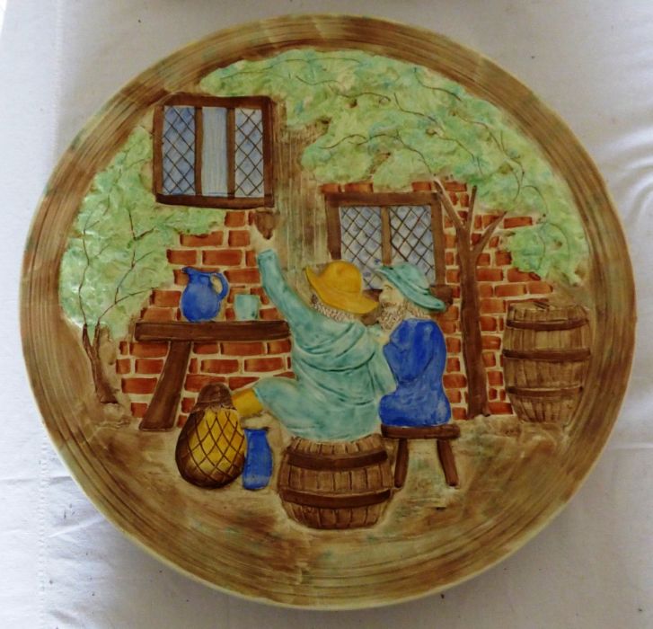 A collection of mid 20thC H.J. Wood hand painted wares, to include a large charger (5) - Image 2 of 3