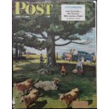 The Saturday Evening Post. A collection of approximately 100 issues, predominantly 1950s, some