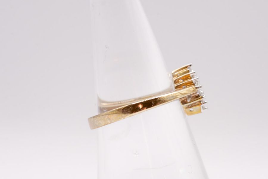 A 9ct gold diamond cluster ring. Gross weight approximately 2.9 grams, Size N. - Image 5 of 7