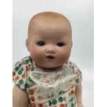 Antique Doll ; Bisque head German AM241 Open mouth small 13” cabinet Baby doll in used condition-