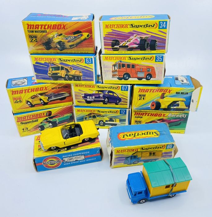 Matchbox Superfast Diecast Models - All boxed, mixed assortment, to include trucks, vans and cars