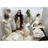 Eileen Snow ; British doll artist 1981-1983; collection of 9