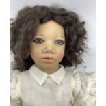 Annette Himstedt German Modern Artist doll 10th anniversary 1990s doll; with cream dress and all