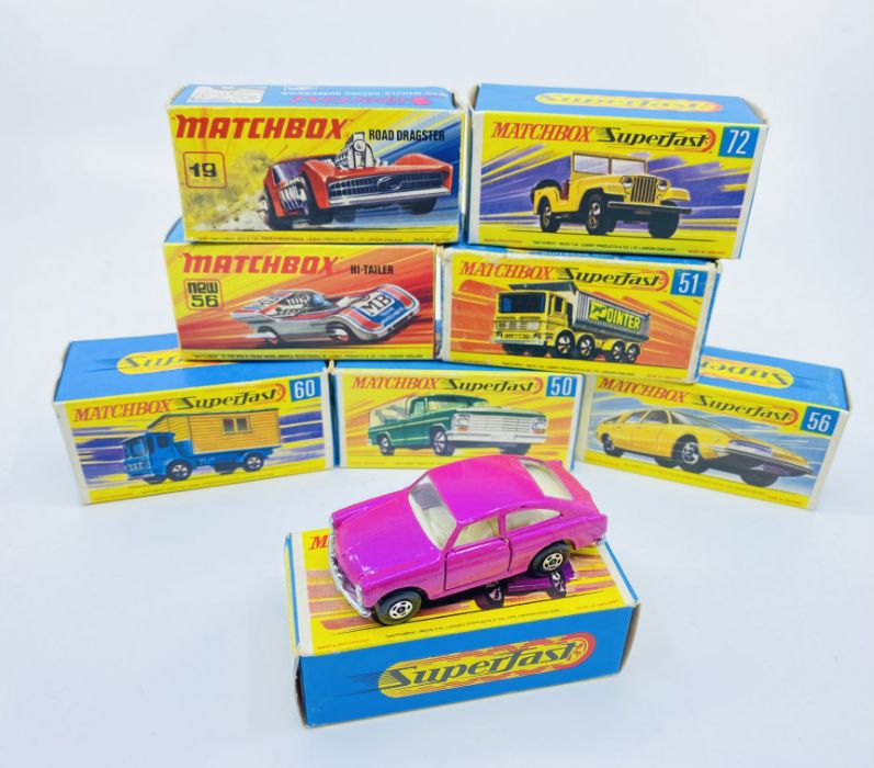 Matchbox Superfast Diecast Models - All boxed, mixed assortment, to include trucks, vans and cars