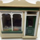 Vintage wooden Dolls  Green Grocer shop ; with opening hinged front and artisan detailed fruit and