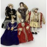 Liberty of London Vintage Rare cloth 9” historical figure dolls-Made by the Peat Sisters for Liberty